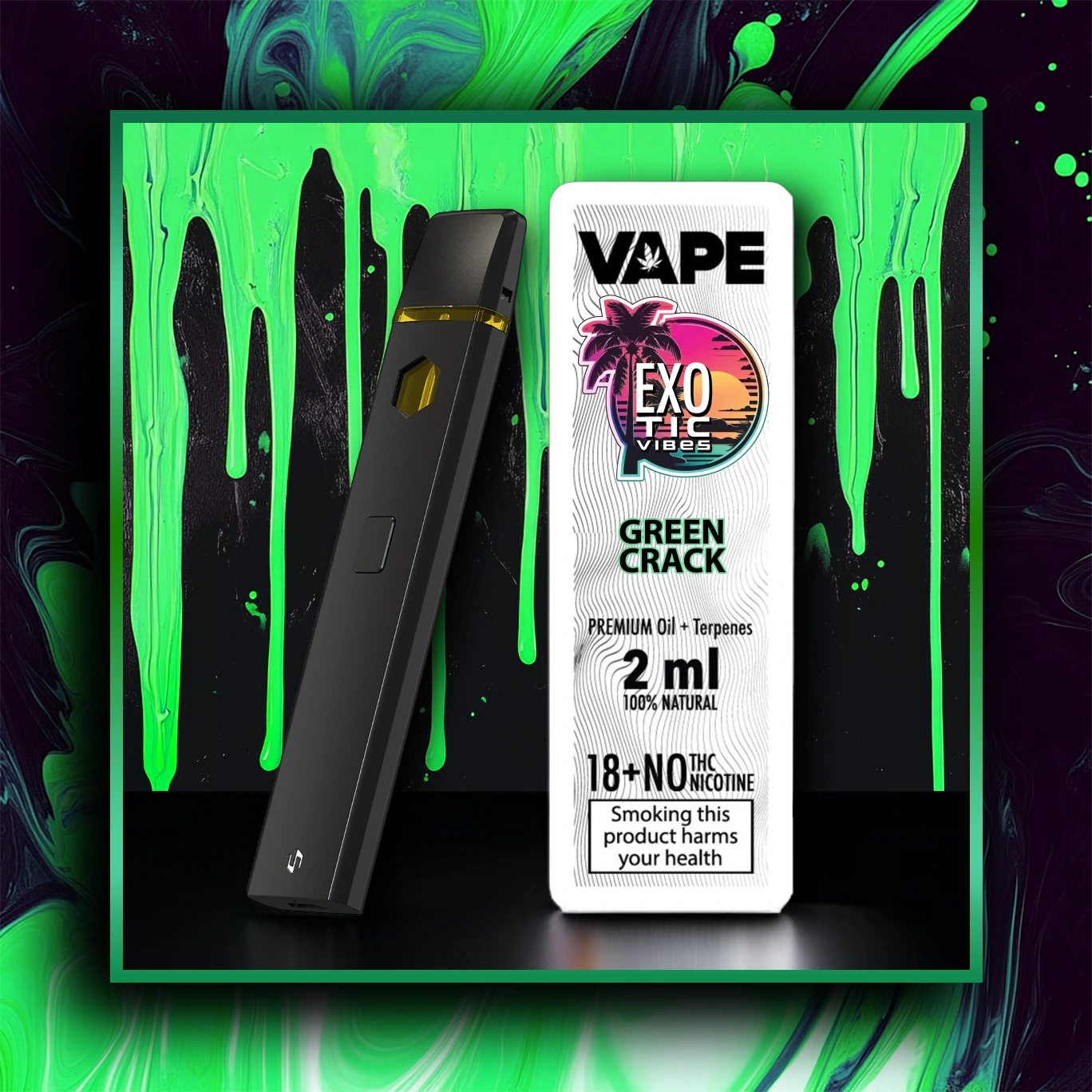 Green Crack HHC Prémiový Vape - 2.00 ml. HHC