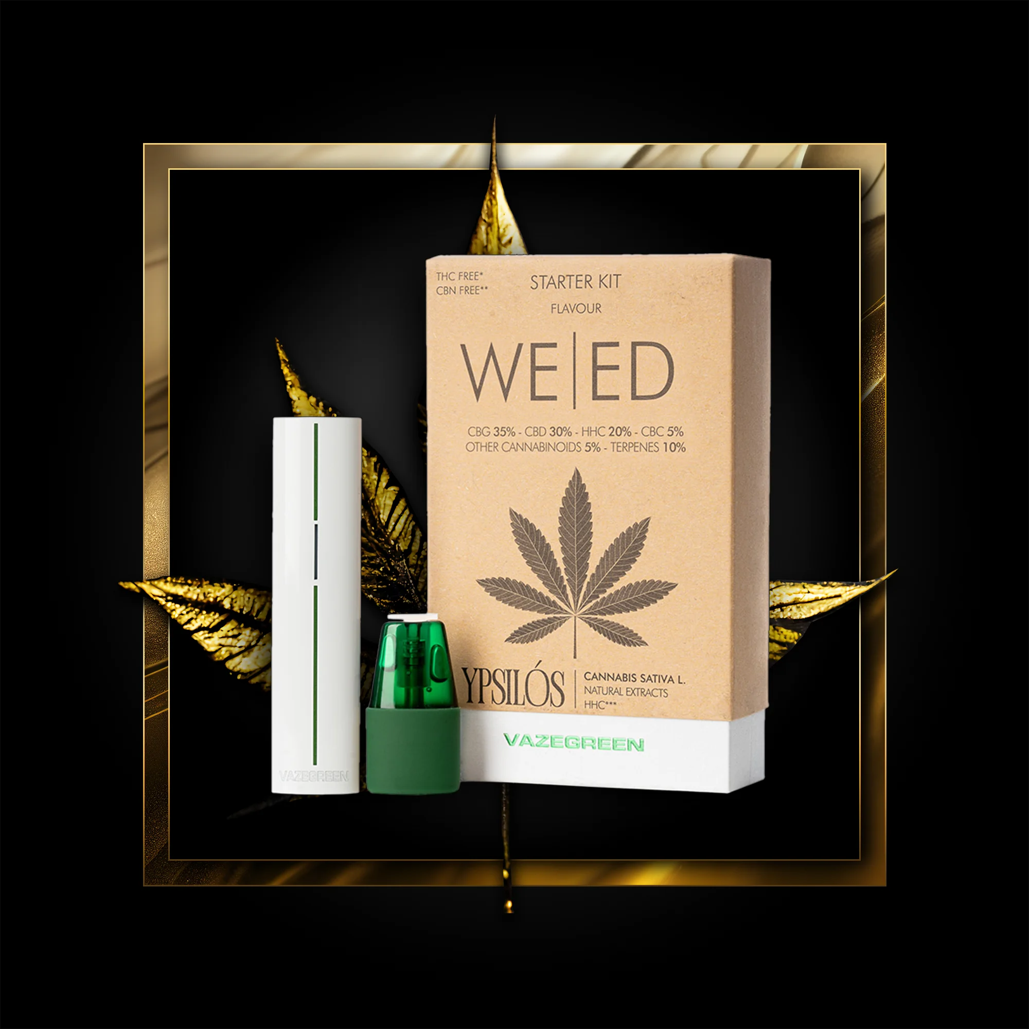 Weed Pen (startovací sada) 500 šluků - 1,00 ml. HHC