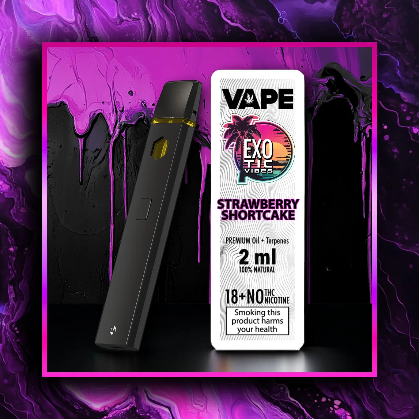 Strawberry Shortcake HHC Prémiový Vape - 2.00 ml. HHC