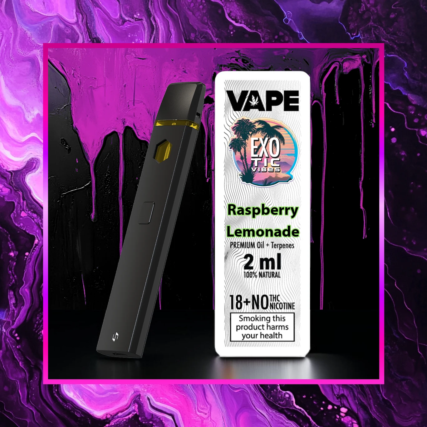 Raspberry Lemonade HCT Prémiový Vape - 2.00 ml. HCT